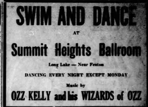 Summit Heights Resort Dance Hall - Historical Ad
